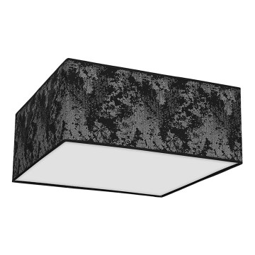 Iluminação de teto SATINO 3xE27/60W/230V preta/prateada