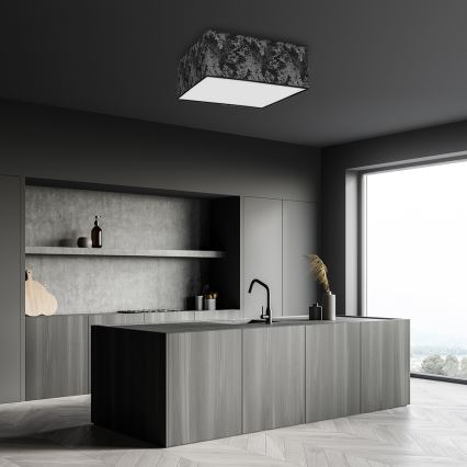 Iluminação de teto SATINO 3xE27/60W/230V preta/prateada