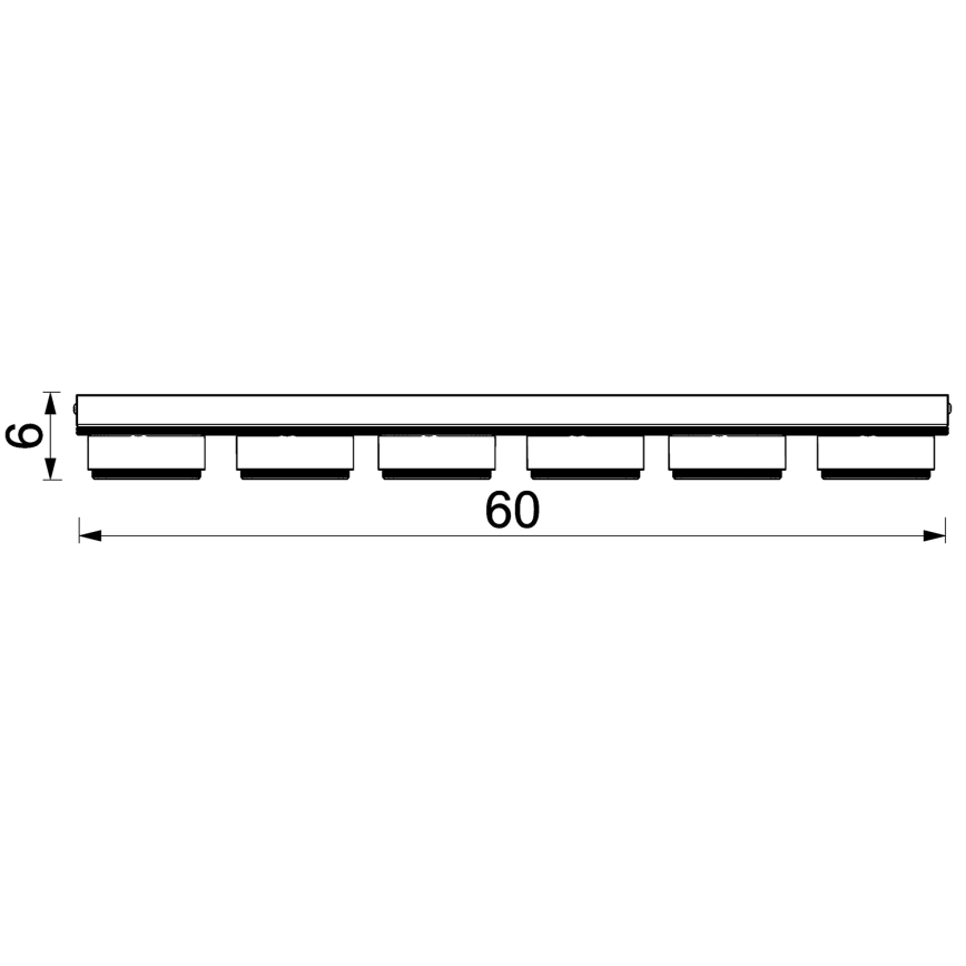 Iluminação de teto SEMA 6xGX53/15W/230V preto/castanho/carvalho