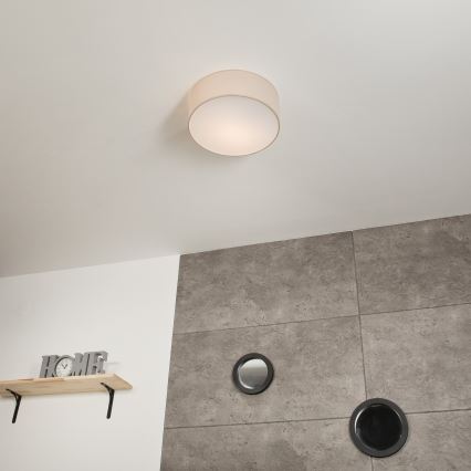 Iluminação de teto SIRJA 1xE27/60W/230V diâmetro 35 cm bege