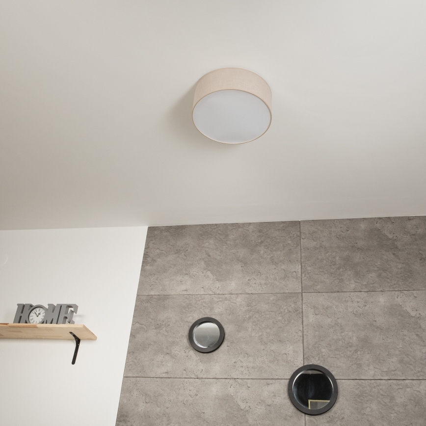 Iluminação de teto SIRJA 1xE27/60W/230V diâmetro 35 cm bege