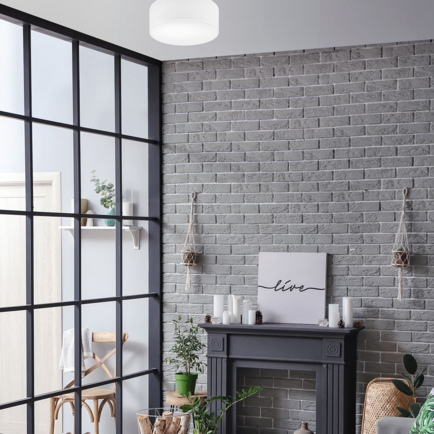 Iluminação de teto SIRJA 1xE27/60W/230V diâmetro 35 cm branco