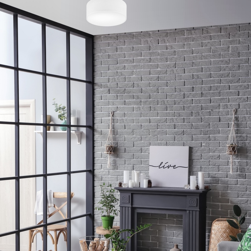 Iluminação de teto SIRJA 1xE27/60W/230V diâmetro 35 cm branco