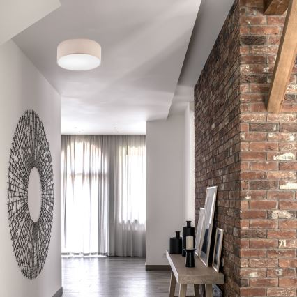 Iluminação de teto SIRJA DOUBLE 2xE27/15W/230V diâmetro 35 cm bege