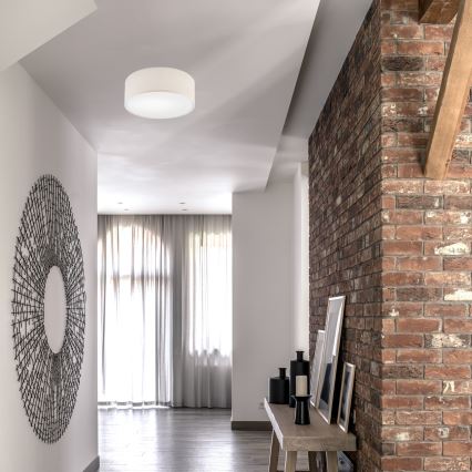 Iluminação de teto SIRJA DOUBLE 2xE27/15W/230V diâmetro 35 cm creme