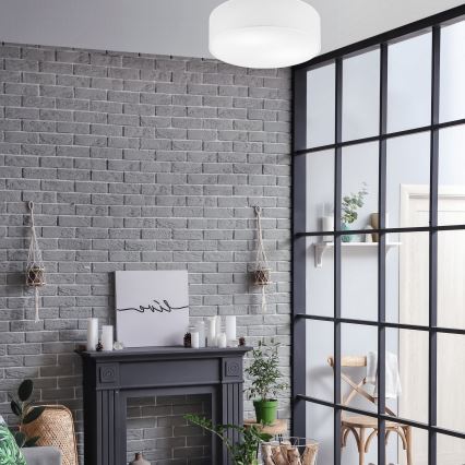 Iluminação de teto SIRJA DOUBLE 4xE27/15W/230V diâmetro 45 cm branco