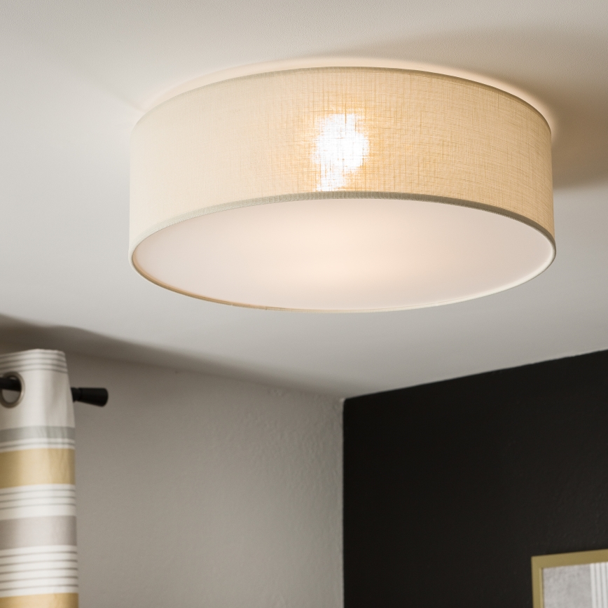 Iluminação de teto SIRJA DOUBLE 4xE27/15W/230V diâmetro 45 cm creme