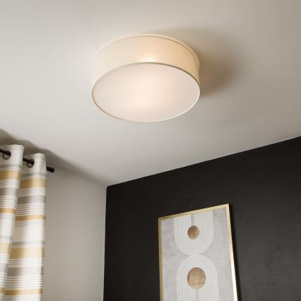 Iluminação de teto SIRJA DOUBLE 4xE27/15W/230V diâmetro 45 cm creme