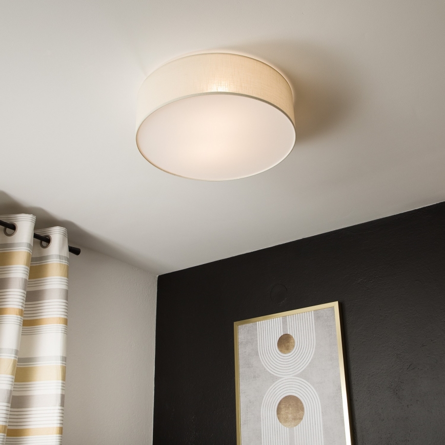 Iluminação de teto SIRJA DOUBLE 4xE27/15W/230V diâmetro 45 cm creme