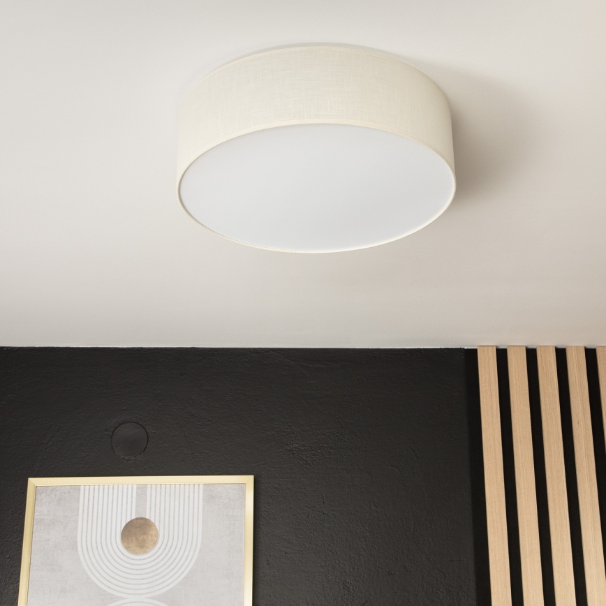 Iluminação de teto SIRJA DOUBLE 4xE27/15W/230V diâmetro 45 cm creme