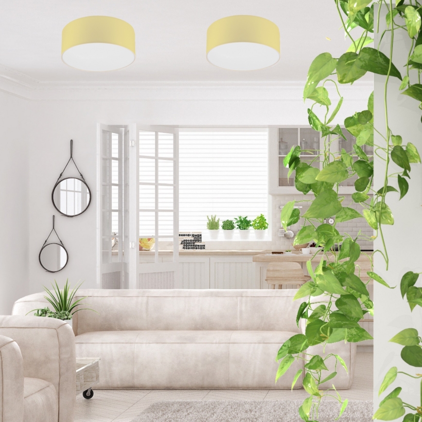 Iluminação de teto SIRJA PASTEL 1xE27/60W/230V diâmetro 35 cm amarelo