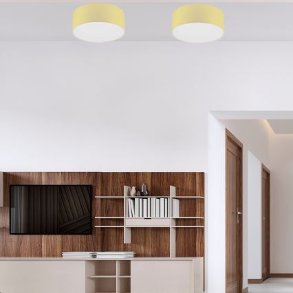 Iluminação de teto SIRJA PASTEL 1xE27/60W/230V diâmetro 35 cm amarelo