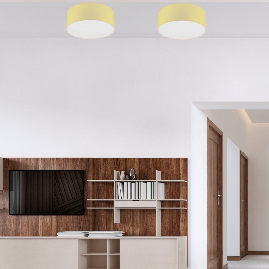 Iluminação de teto SIRJA PASTEL 1xE27/60W/230V diâmetro 35 cm amarelo