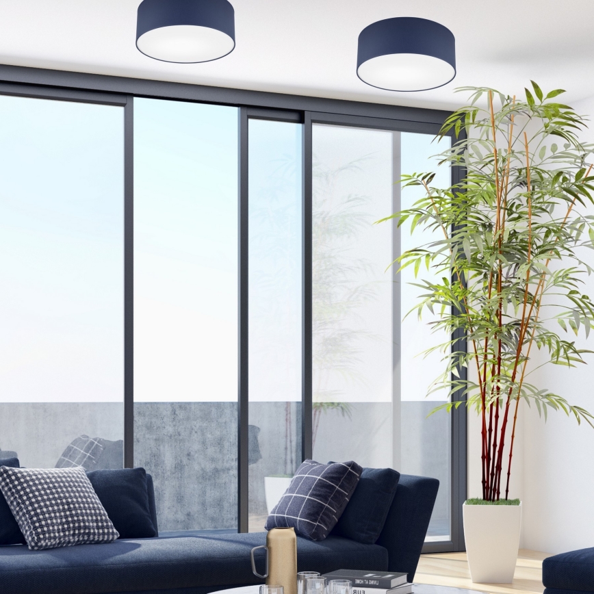 Iluminação de teto SIRJA PASTEL 1xE27/60W/230V diâmetro 35 cm azul escuro