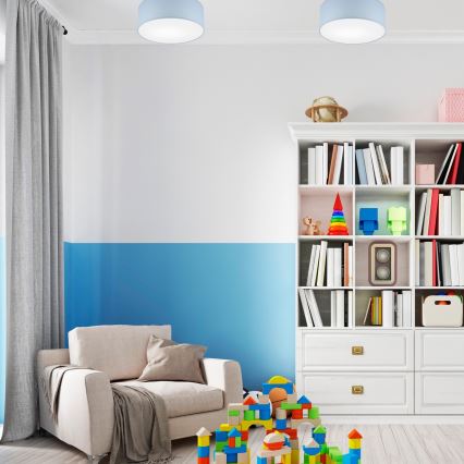 Iluminação de teto SIRJA PASTEL 1xE27/60W/230V diâmetro 35 cm azul