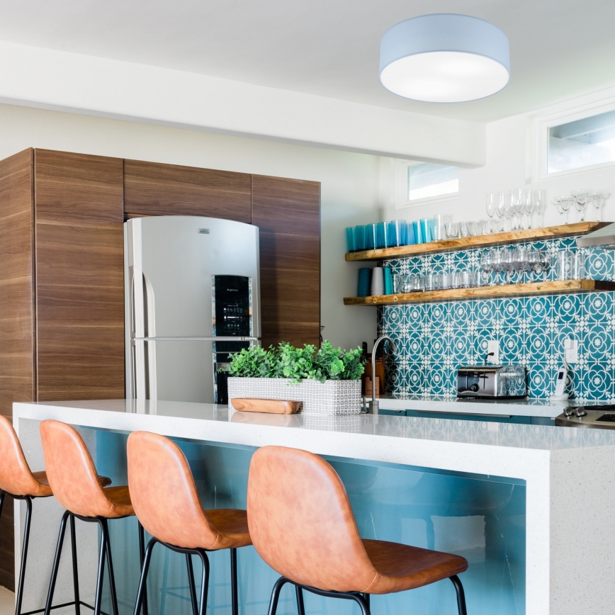 Iluminação de teto SIRJA PASTEL 2xE27/60W/230V diâmetro 45 cm azul