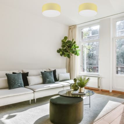 Iluminação de teto SIRJA PASTEL DOUBLE 2xE27/15W/230V diâmetro 35 cm amarelo