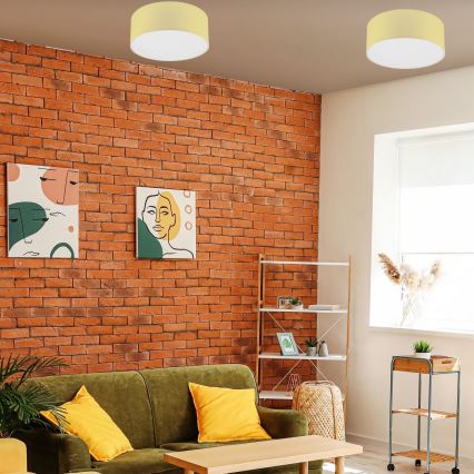 Iluminação de teto SIRJA PASTEL DOUBLE 2xE27/15W/230V diâmetro 35 cm amarelo