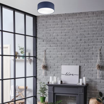 Iluminação de teto SIRJA PASTEL DOUBLE 2xE27/15W/230V diâmetro 35 cm azul escuro