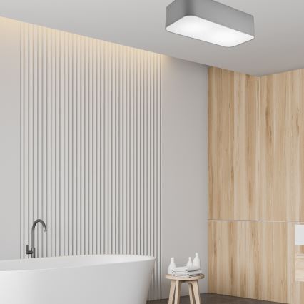 Iluminação de teto SIRJA SQUARE 2xE27/15W/230V cinzento