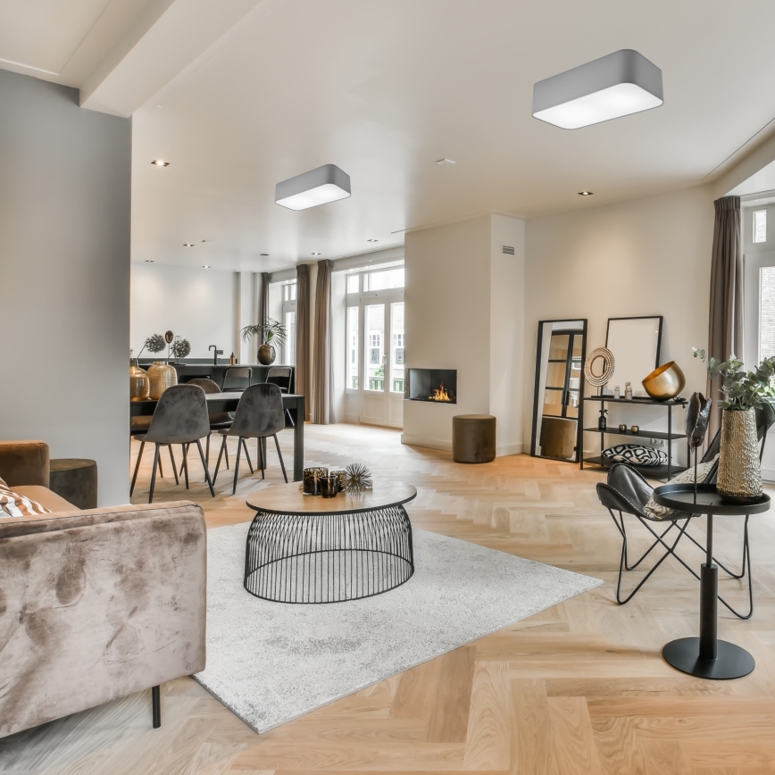 Iluminação de teto SIRJA SQUARE 2xE27/15W/230V cinzento