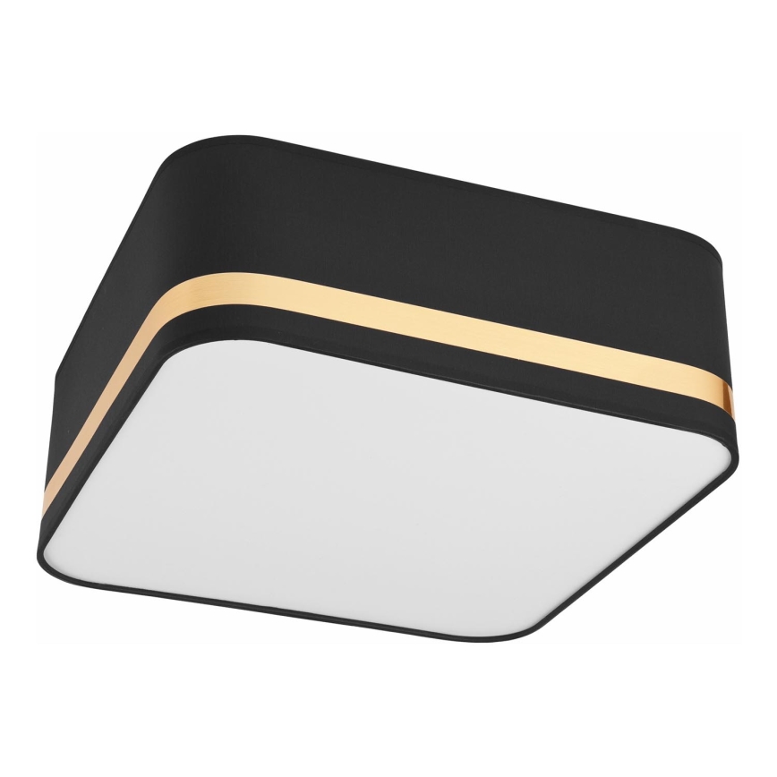 Iluminação de teto SIRJA SQUARE 2xE27/60W/230V 35x35 cm preto