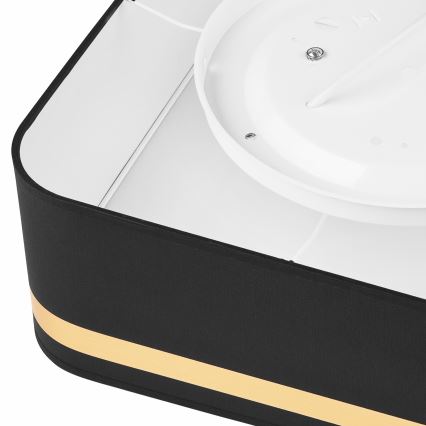 Iluminação de teto SIRJA SQUARE 2xE27/60W/230V 35x35 cm preto