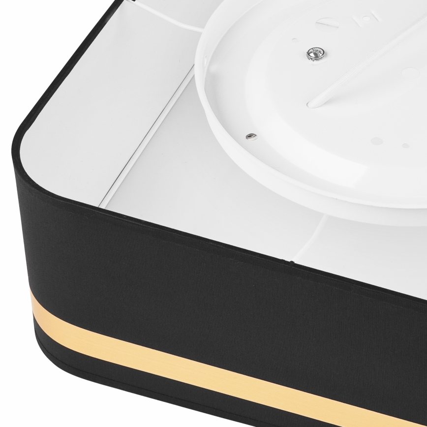 Iluminação de teto SIRJA SQUARE 2xE27/60W/230V 35x35 cm preto