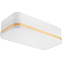 Iluminação de teto SIRJA SQUARE STRIPE 2xE27/15W/230V branco/dourada