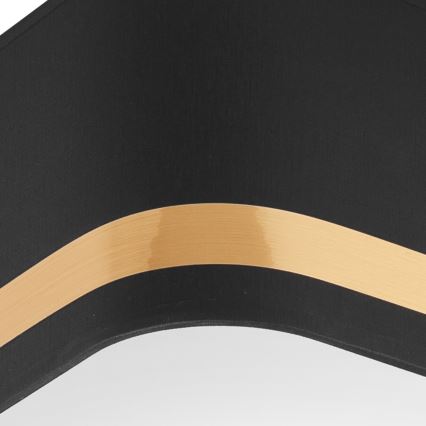 Iluminação de teto SIRJA SQUARE STRIPE 2xE27/15W/230V preto/dourada