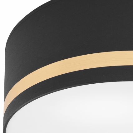 Iluminação de teto SIRJA STRIPE 2xE27/15W/230V diâmetro 35 cm preto