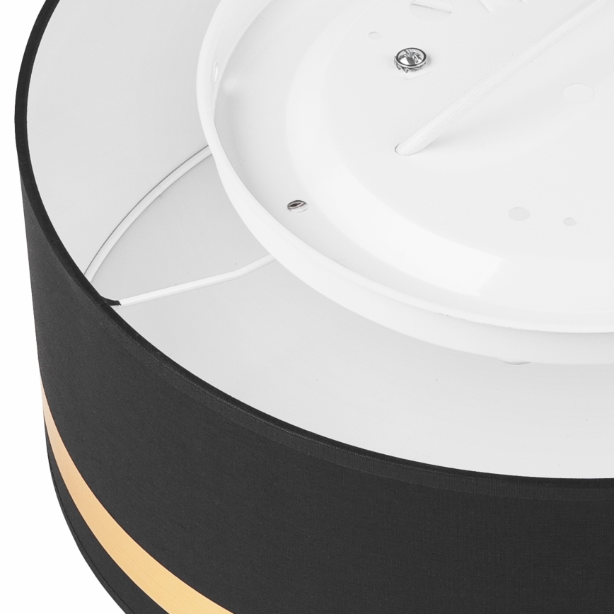 Iluminação de teto SIRJA STRIPE 2xE27/15W/230V diâmetro 35 cm preto