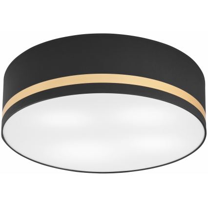 Iluminação de teto SIRJA STRIPE 4xE27/15W/230V diâmetro 45 cm preto