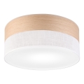 Iluminação de teto SIRJA WOOD 1xE27/15W/230V diâmetro 35 cm branco/carvalho