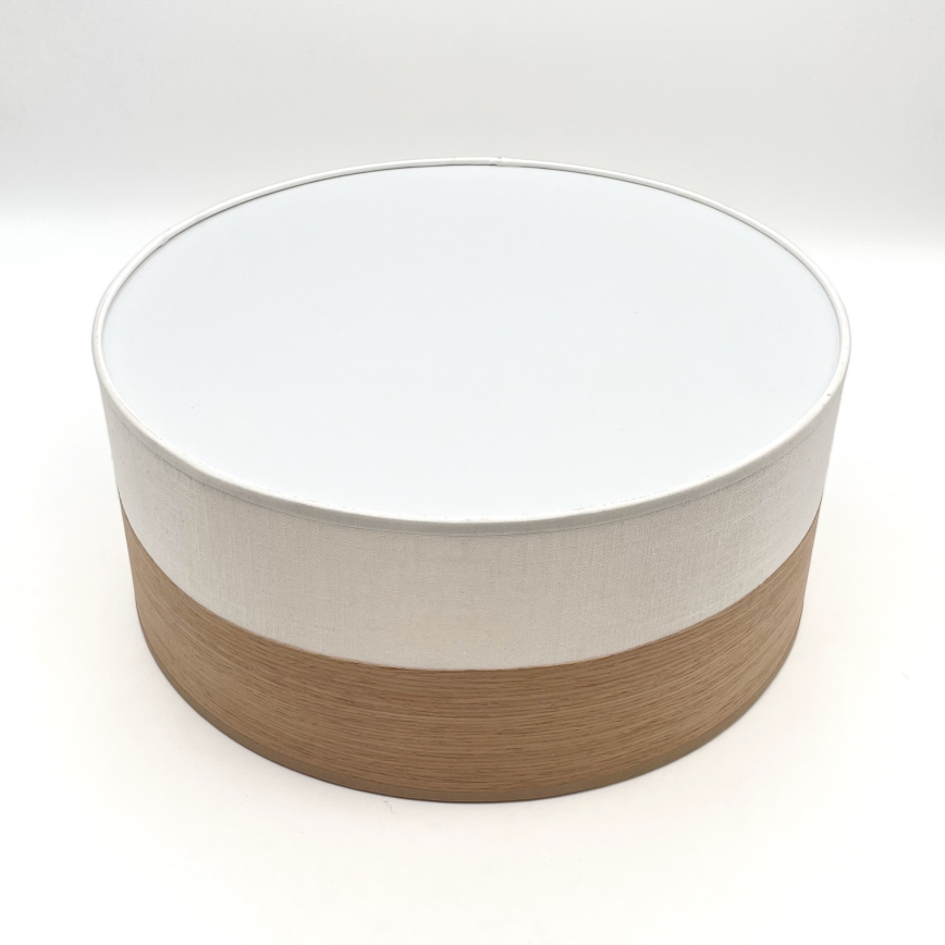 Iluminação de teto SIRJA WOOD 1xE27/15W/230V diâmetro 35 cm branco/carvalho