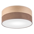 Iluminação de teto SIRJA WOOD 1xE27/15W/230V diâmetro 35 cm castanho/carvalho