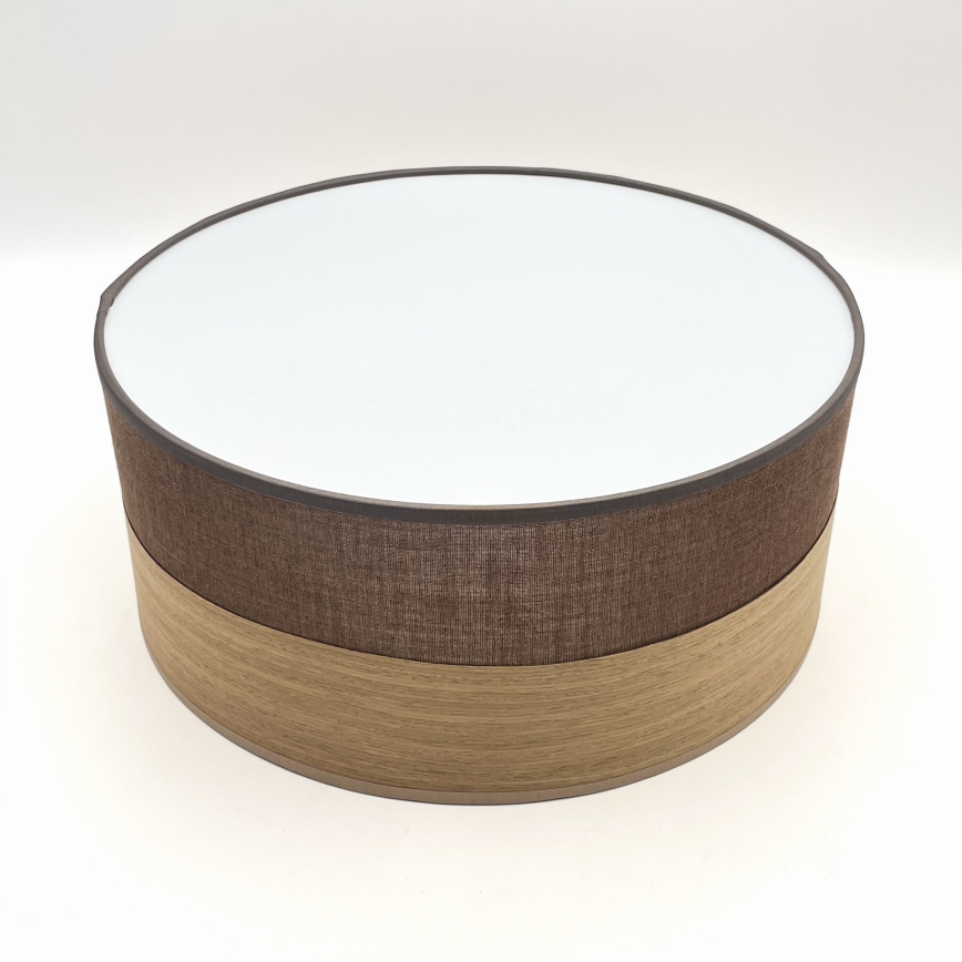 Iluminação de teto SIRJA WOOD 1xE27/15W/230V diâmetro 35 cm castanho/carvalho