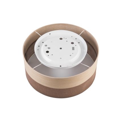 Iluminação de teto SIRJA WOOD 1xE27/15W/230V diâmetro 35 cm castanho/carvalho