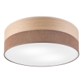 Iluminação de teto SIRJA WOOD 2xE27/15W/230V diâmetro 45 cm castanho/carvalho
