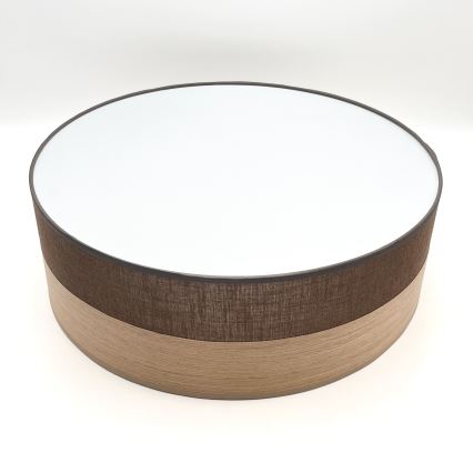 Iluminação de teto SIRJA WOOD 2xE27/15W/230V diâmetro 45 cm castanho/carvalho
