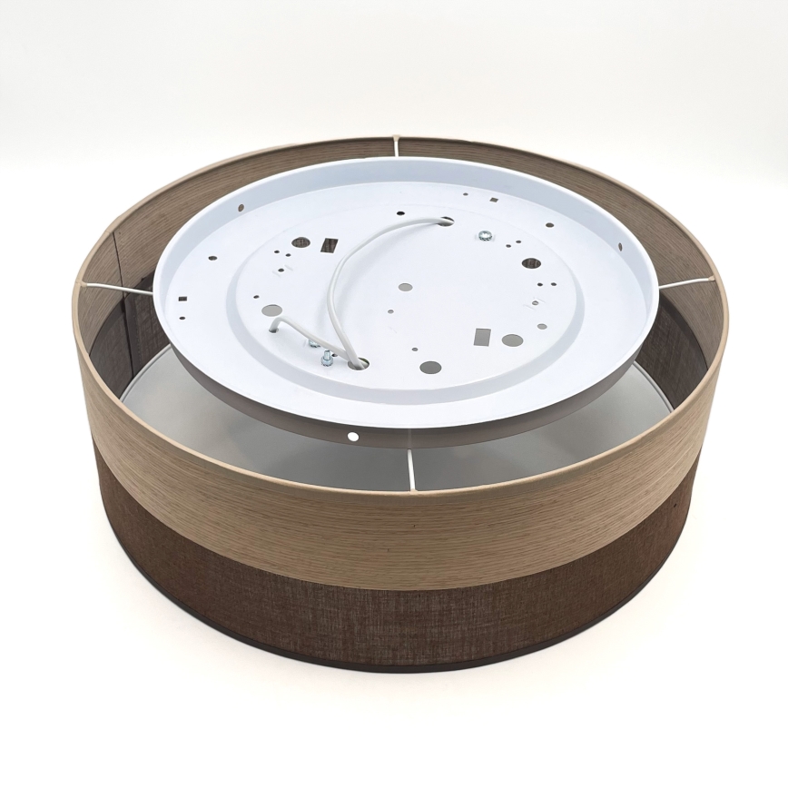 Iluminação de teto SIRJA WOOD 2xE27/15W/230V diâmetro 45 cm castanho/carvalho