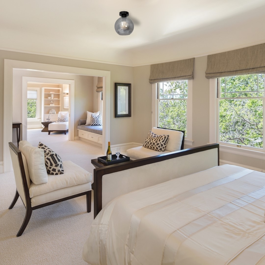 Iluminação de teto SOFIA 1xE27/60W/230V preto