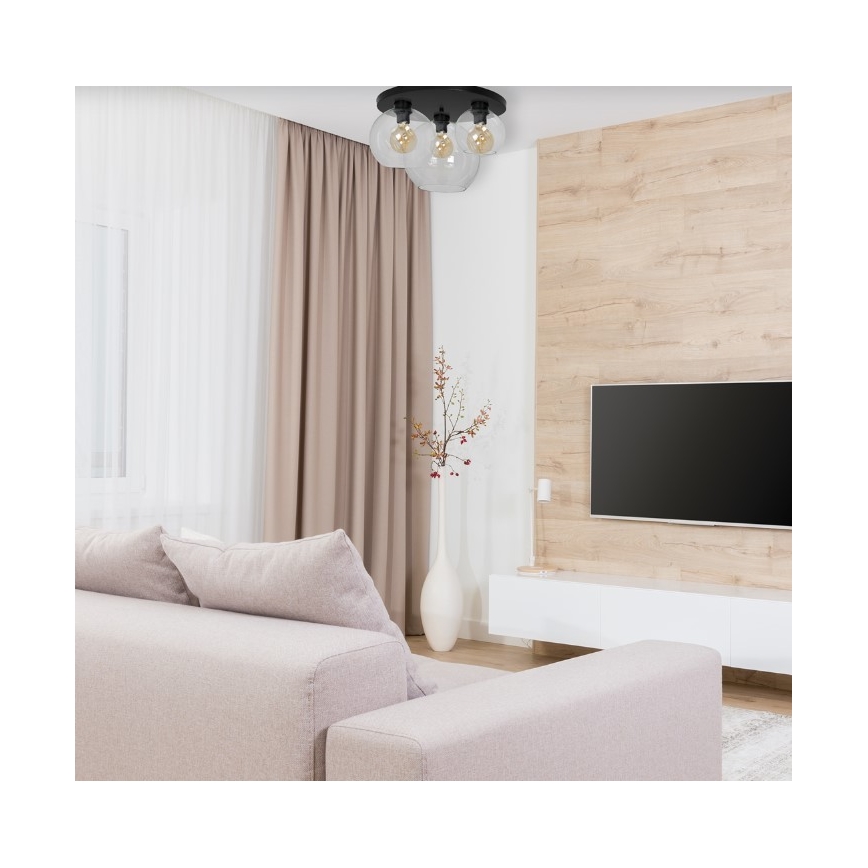 Iluminação de teto SOFIA 3xE27/60W/230V transparente