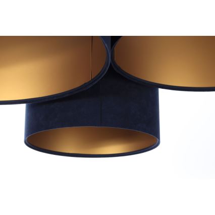 Iluminação de teto SPACE 3xE27/60W/230V azul/dourado