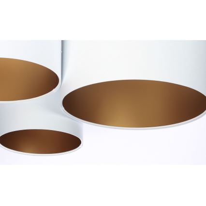 Iluminação de teto SPACE 3xE27/60W/230V branco/dourado