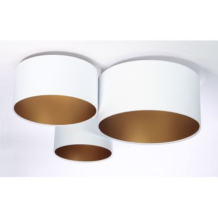 Iluminação de teto SPACE 3xE27/60W/230V branco/dourado