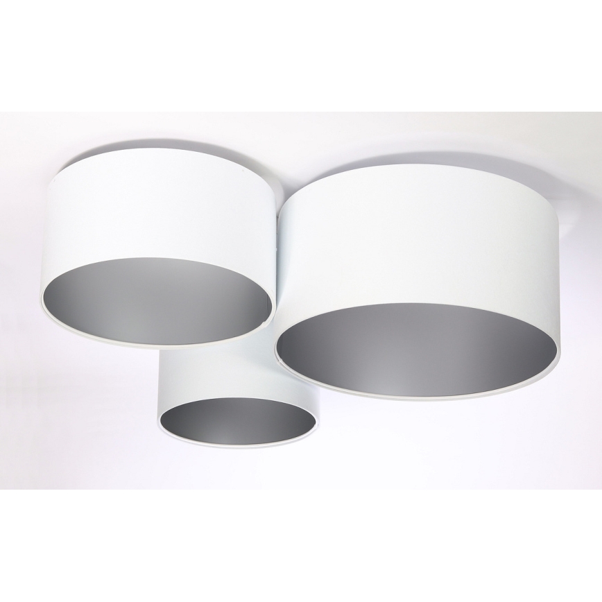 Iluminação de teto SPACE 3xE27/60W/230V branco/prateado