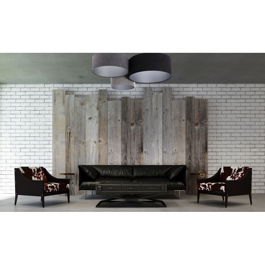 Iluminação de teto SPACE 3xE27/60W/230V cinzento/preto/prateado