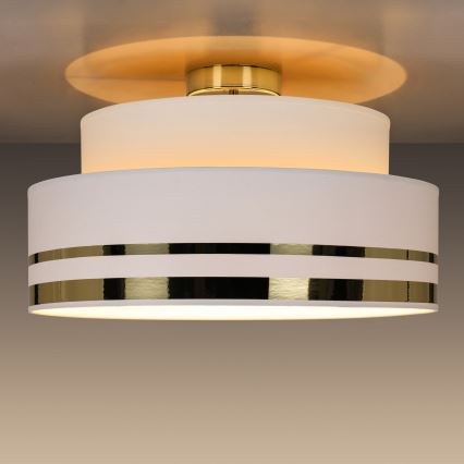 Iluminação de teto TAMI 1xE27/60W/230V diâmetro 40 cm branco/dourado