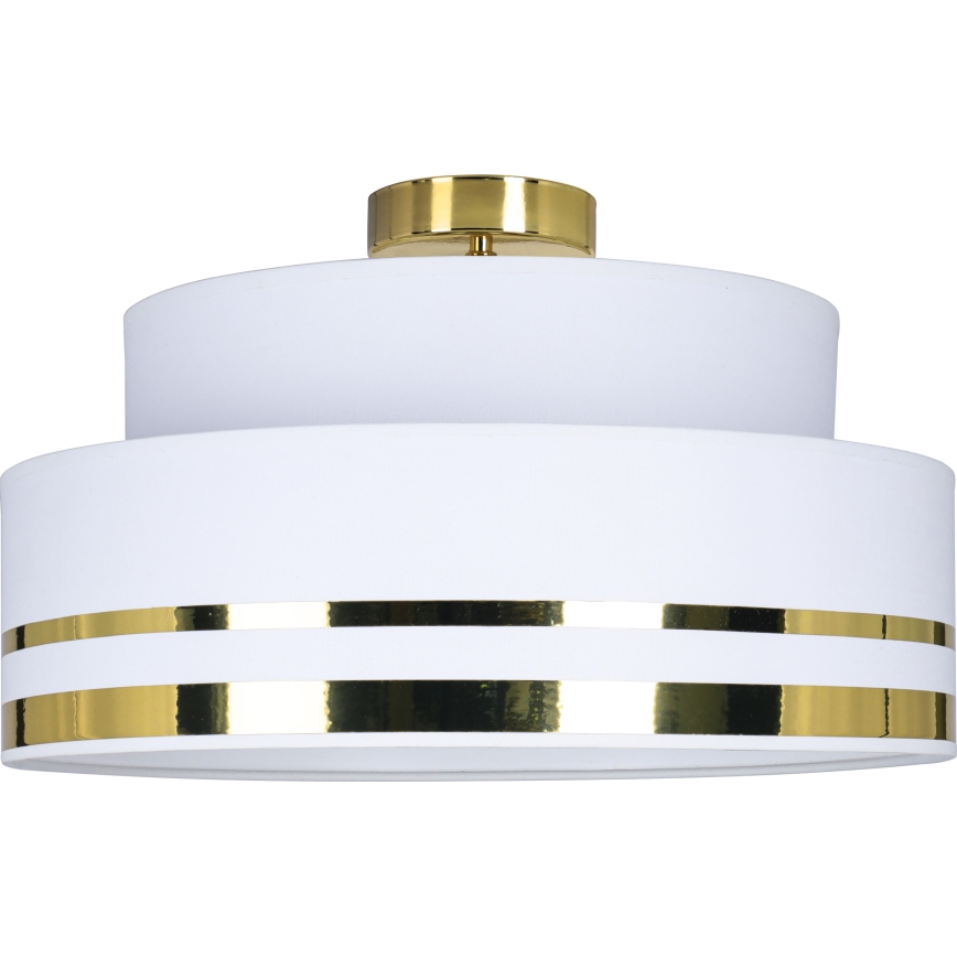 Iluminação de teto TAMI 1xE27/60W/230V diâmetro 40 cm branco/dourado